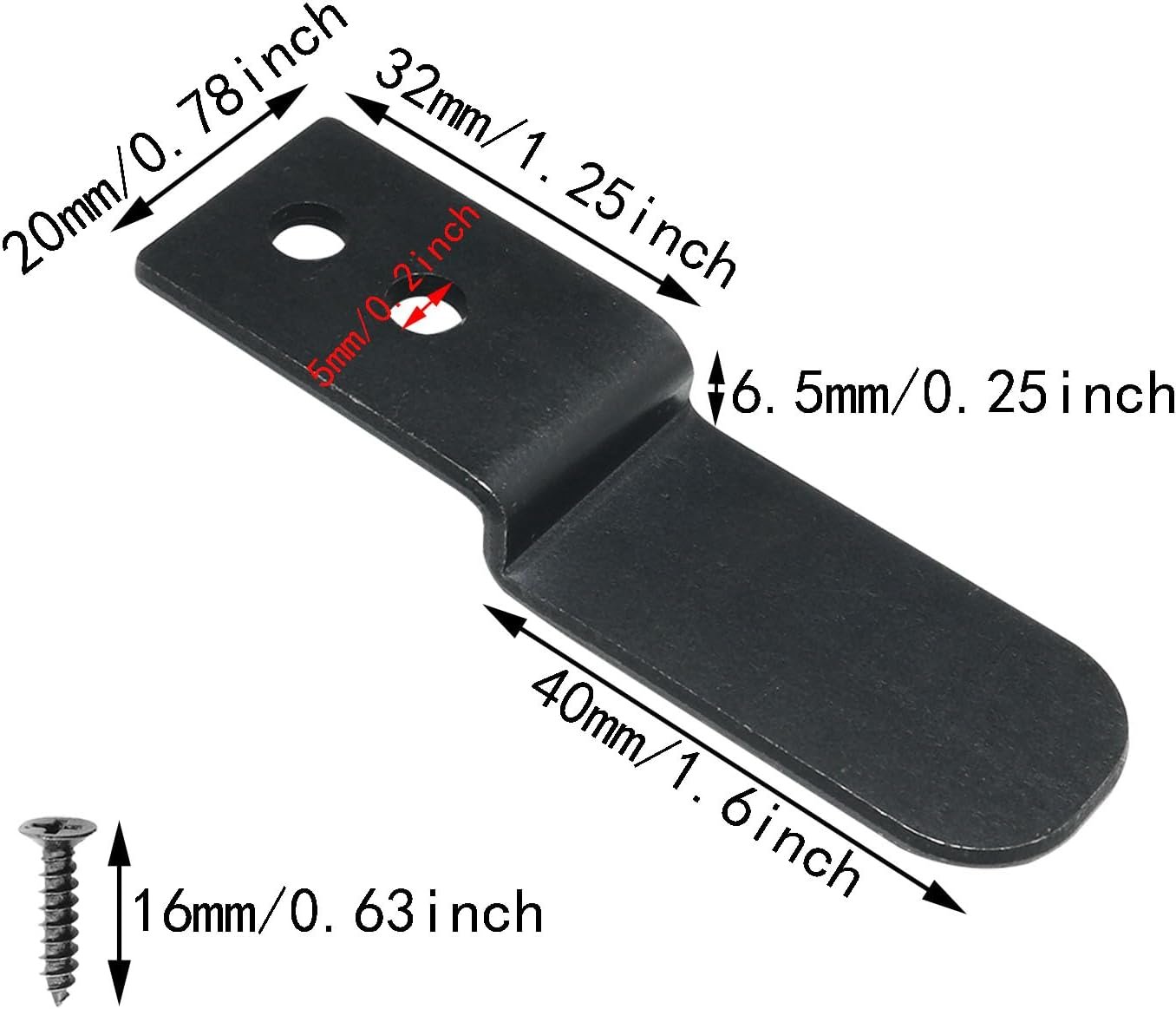 4PCS Black Z Shaped Corner Bracket Iron Right Angle Corner Bracket with Screws for Shelf Picture Furniture Frame Z Shape Picture Frame Braces Bracket Furniture Support Shelf Brackets Fastener